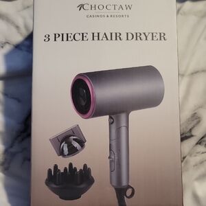 3-Piece Women’s Hair Dryer in Gray with Pink Accent - Choctaw